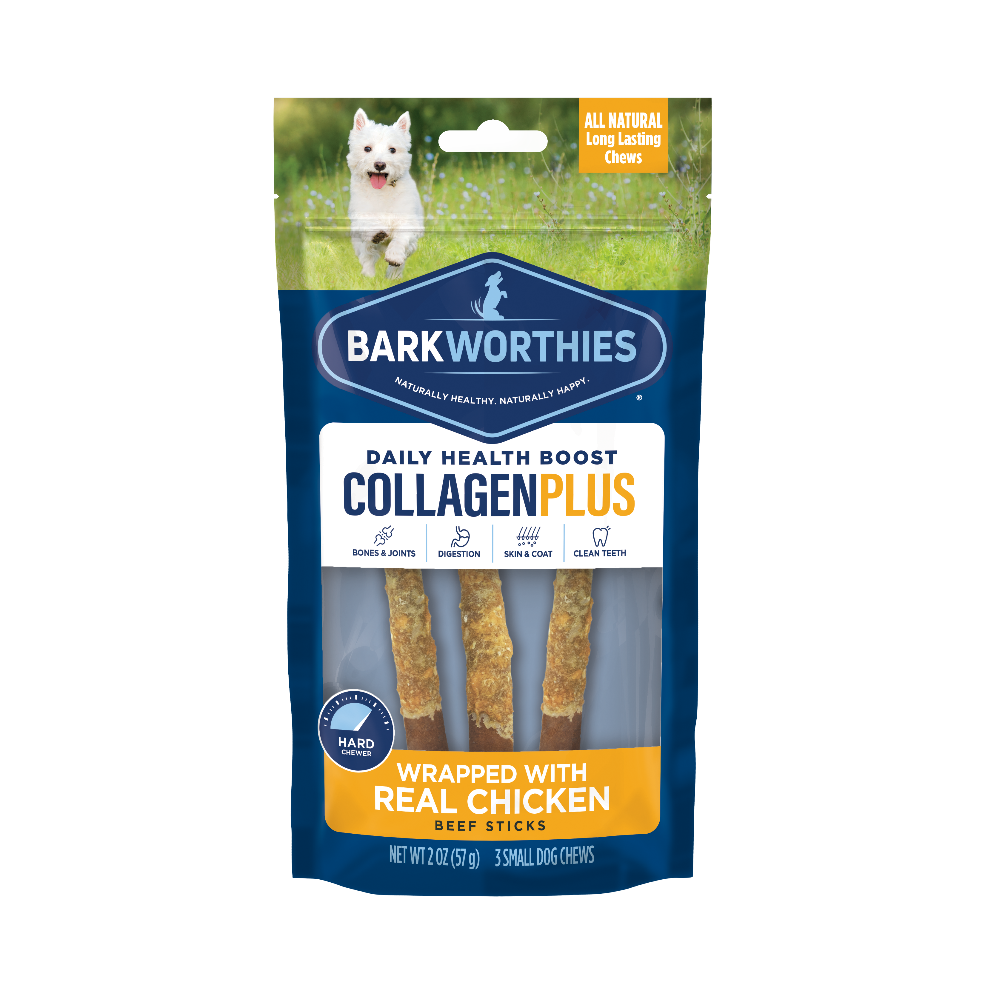 Daily Health Boost Collagen PLUS Beef Sticks Chicken Wrapped Small - 3 Pack